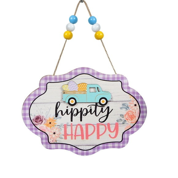 Pisexur Easter Bunny Decorations Spring Decor Easter Door Wall Hanging Wooden Spray Painting, Garden Decorations, Easter Decorative Products Easter Basket Stuffers for Kids