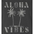 thumbnail image 3 of 9 Crowns Tees Aloha Vibes Vacation Trip Graphic T-shirt (X-Small, Juniors Charcoal), 3 of 3