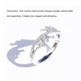 thumbnail image 2 of Qarigey Anillo de mujer brillante curvo decorativo nudillo joyería Metal elegante mano decoración boda fiesta compromiso Casual Ropa, zapatos y accesorios Miscelánea Talla 9 Qarigey AP017336-04, 2 of 6