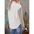 thumbnail image 5 of Asyoly Womens Corduroy Shirts Button Down Shacket Jacket Boyfriend Long Sleeve Color Block Oversized Blouses Tops With Pockets, 5 of 7
