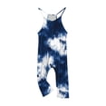 thumbnail image 4 of Kaemgyyd Toddler Baby Girl Jumpsuit Tie Dye Sleeveless Spaghetti Strap Romper Baggy One-Piece Outfit with Pockets Summer, 4 of 7