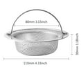thumbnail image 3 of Stainless Kitchen Diameter Fordable Strainer Inch Drainer 4.5 304 Handle StrainerSink Kitchen，Dining & Bar, 3 of 9