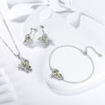 thumbnail image 4 of Beautlace Butterfly Heart Jewelry Set,925 Sterling Silver August Peridot Birthstone Pendant Necklace/Earrings/Bracelet Set Cute Animals Jewelry Gift for Women, 4 of 7