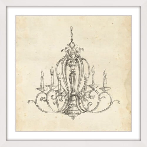 Marmont Hill "Classical Chandelier I" Framed Painting Print
