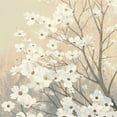 thumbnail image 2 of Wiens, James 12x12 Gold Ornate Wood Framed with Double Matting Museum Art Print Titled - Dogwood Blossoms II Neutral, 2 of 4