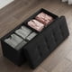 thumbnail image 5 of SONGMICS Banco de Almacenamiento, Baúl, Caja de Almacenamiento, Plegable, Carga de 300 kg, 120 L, 110 x 38 x 38 cm, Negro, 5 of 8