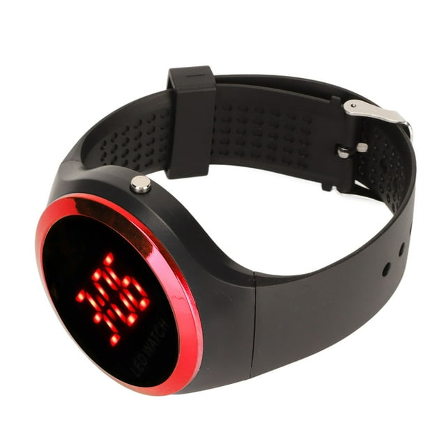 Kids Digital Watch, Fashionable Sports Watch Portable Safe For Outdoor Camping Red