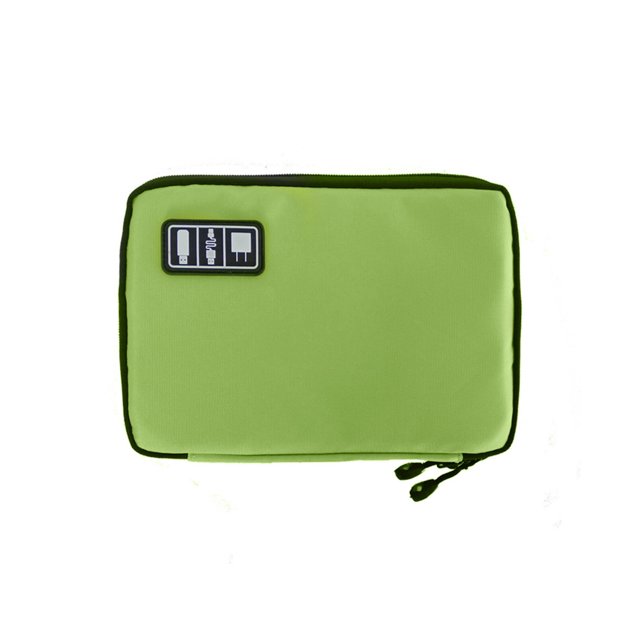 Travel USB Flash Drive Cable Earphone Organizer Bag Case Digital Storage Pouch-Green