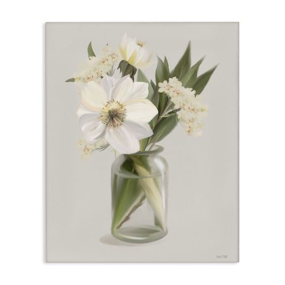 Stupell Industries Shabby Chic Spring Flower Bundle Vase Canvas Art, 16 x 20, by House Fenway