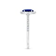thumbnail image 4 of ANGARA Natural Oval Sapphire Halo Ring with Diamond Accents in 14K White Gold for Women (Size-7x5mm) | September Birthstone, Birthday, Anniversary, Jewelry Gift for Women | Natural Blue Sapphire Ring, 4 of 11