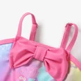 thumbnail image 5 of Barbie Baby Girls Swimsuit Pink Gradient Bow Tie Tulle Skirt Hem Spaghetti Strap One Piece Swimwear Sizes 3-24M, 5 of 7