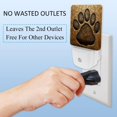 thumbnail image 3 of HemaKayy 2 Pack Plug-in LED Night Light with Light Sensor, Warm White, Dusk to Dawn Sensor Flat Nightlight for Bathroom, Hallway, Bedroom, Living Room - Animal Foot Paws, 3 of 7