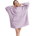 thumbnail image 3 of Oversized Blanket Hoodie Sweatshirt, Wearable Lounging Pullover for Adults Women Men Light One size, 3 of 8