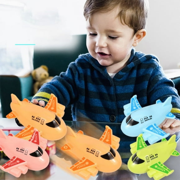 Children's Cartoon Toy Plane Boy and Girl Simulation Mini Pull Back Small Plane Model Gift Toys Children's Cartoon Toy Plane Boy and Girl