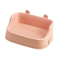 thumbnail image 1 of Caja de arena de conejo accesorios de jaula rectangular de de mascotas, esquina para ir al baño de , inodoro para hurones Galesaurs rosa, 1 of 8