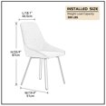 thumbnail image 3 of Williamspace Dining Chairs set of 2 Kitchen Chairs Accent Chairs with Metal Legs for Living Room Kitchen,Gray, 3 of 7