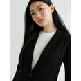thumbnail image 3 of Scoop Women's and Women's Plus One Button Linen Blend Blazer, Sizes XS-4X, 3 of 6