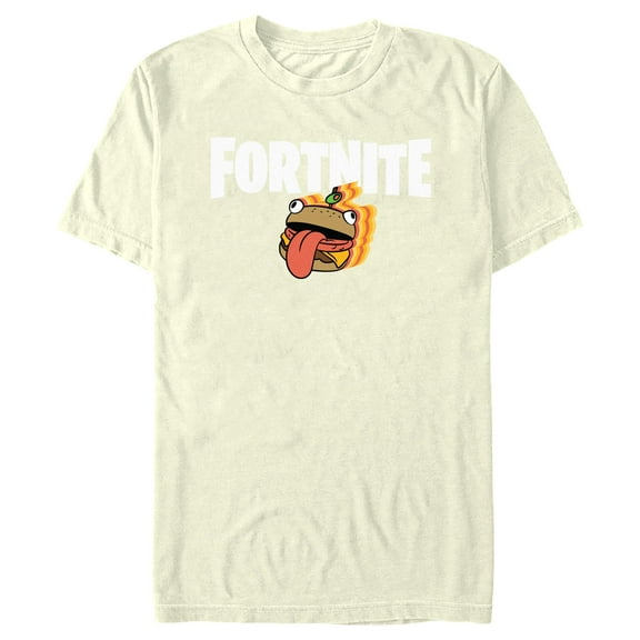 Men's Fortnite Durr Burger Logo Graphic Tee Beige 3X Large