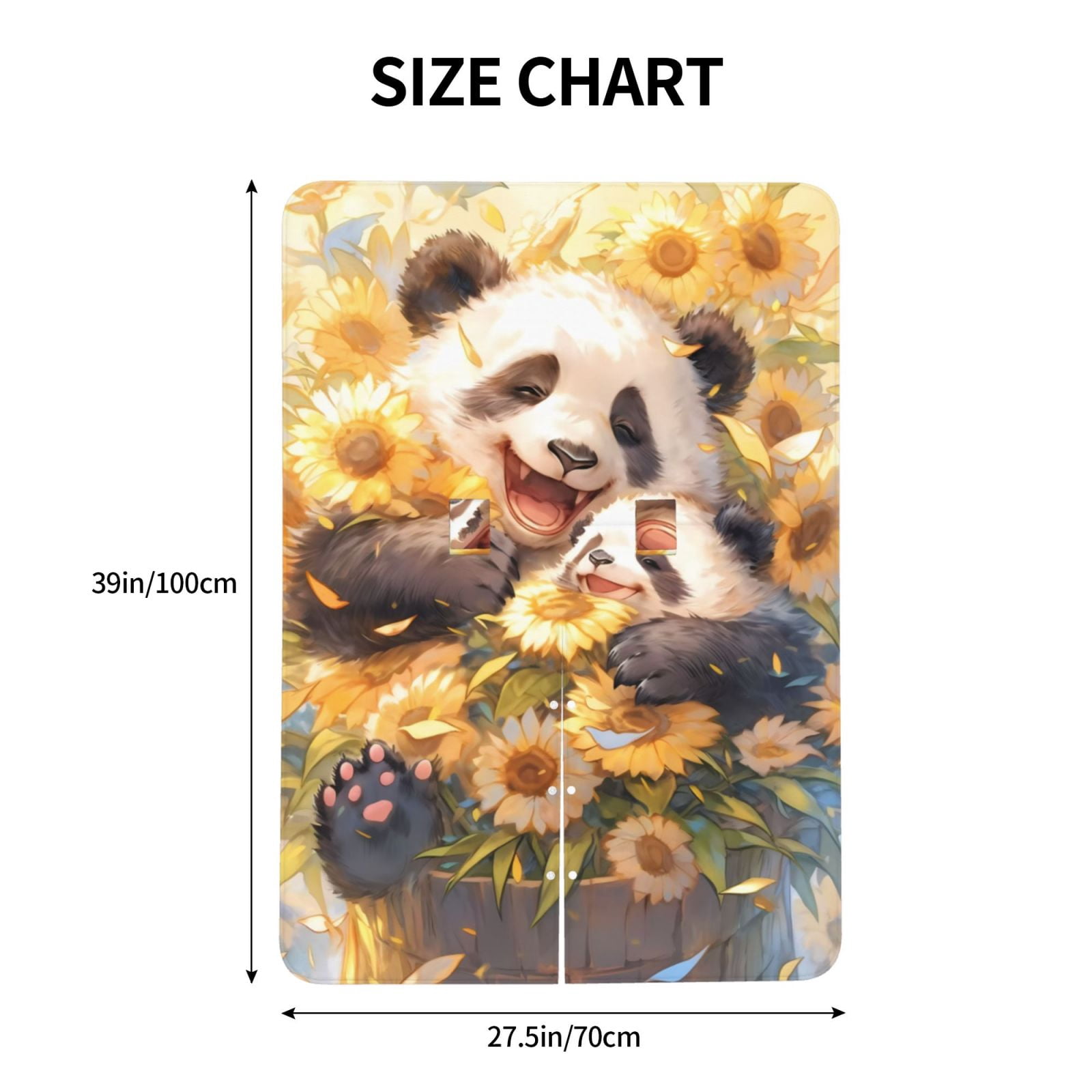 Naloa Cute Panda Sunflower Baby Car Seat Cover, Breathable Baby Carrier Cover, Multiuse Baby Carrier Cover & Nursing Breastfeeding Cover