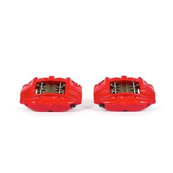 Power Stop Front S6232 Par De Pinzas Con Recubrimiento De Polvo Rojo De Alta Temperatura Para Fx50 G37 M35H M37 M56 Q50 Q60 Q70 Q70L Q 370Z [Modelo Específico]