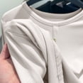 thumbnail image 5 of asjyhkr Womens Long Sleeve Shirts Ribbed Knit Cotton Tops Button Comfy Soft Stretchy Lightweight Tshirts, 5 of 5