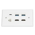 thumbnail image 2 of Cat6 RJ45 Wall Plate, 6 Port Wall Plate Wide Application  For Projector, 2 of 8