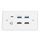 thumbnail image 2 of Placa de pared Cat, placa de pared de 6 puertos, placa de pared Ethernet, placa de pared Cat R, rendimiento de primer nivel, 2 of 12