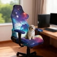 thumbnail image 2 of TSOVTHRID Galaxy Nebula Print Gaming Chair Cover with Armrest Cover, Cow Sunflower Non Slip Rotating Chair Slipcover Anti-Dust Chair Seat Protector with Elastic Band, 2 of 7
