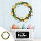 thumbnail image 1 of Corona de Pascua Ganfancp con Huevos de Pascua Conejito de Ratán Hecha a Mano, 1 of 6