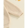 thumbnail image 6 of Toddler Baby Boy Girl Halloween Outfit Knit Chunky Pumpkin Sweaters Crew Neck Pullover Sweatshirt Tops Fall Winter Clothes, 6 of 8