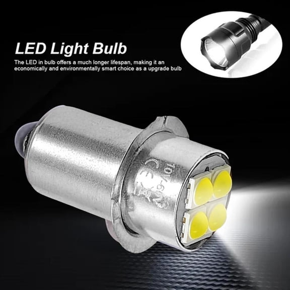 P13.5S White High Brightness LED Indicator Light/Instrument Light/Flashlight Bulb 10-60V Wide Voltage Constant Current P13.5S
