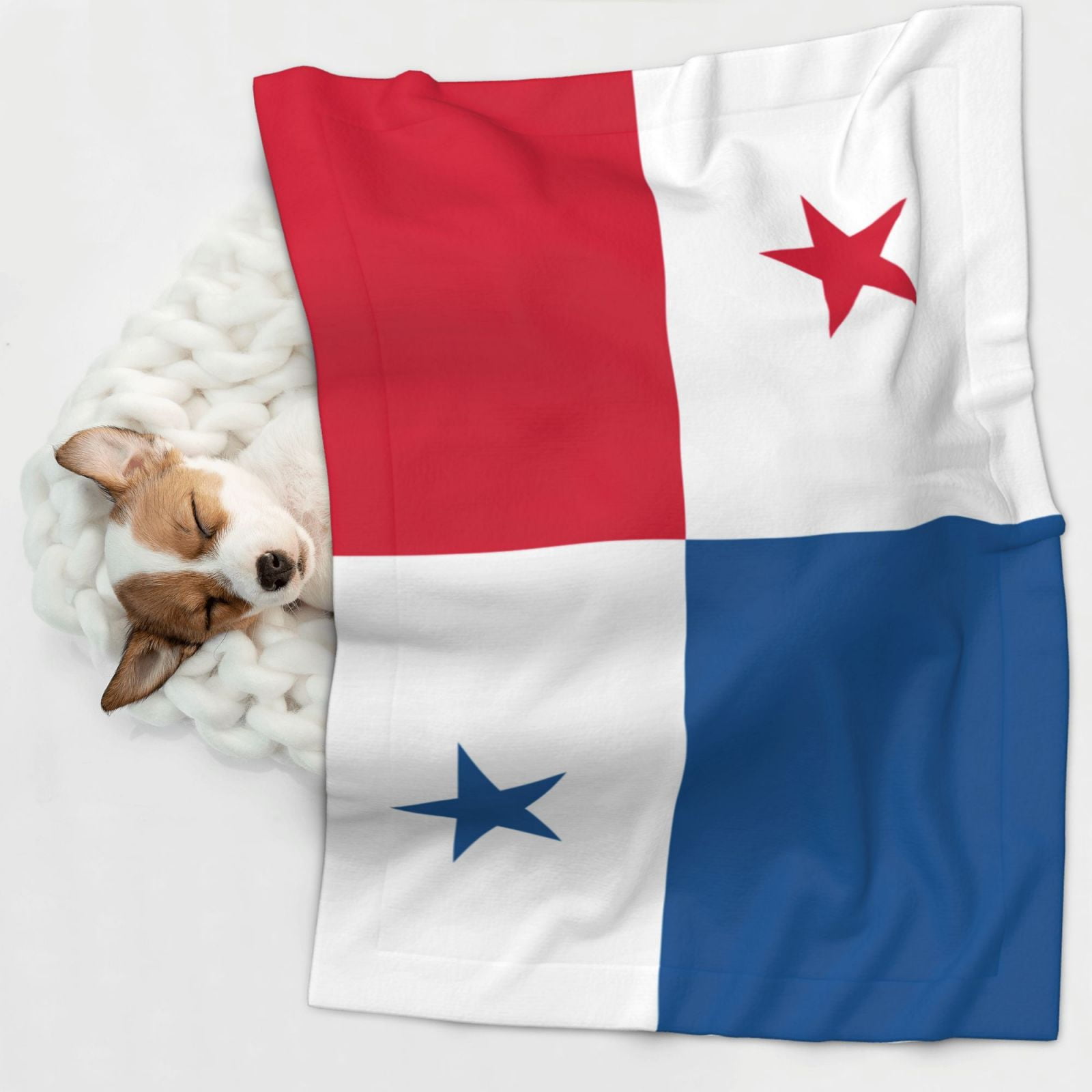 Flannel Throw Dog Blanket Flag Of Panama Soft Warm Print Pet Blankets for Small Dog Cat Puppy
