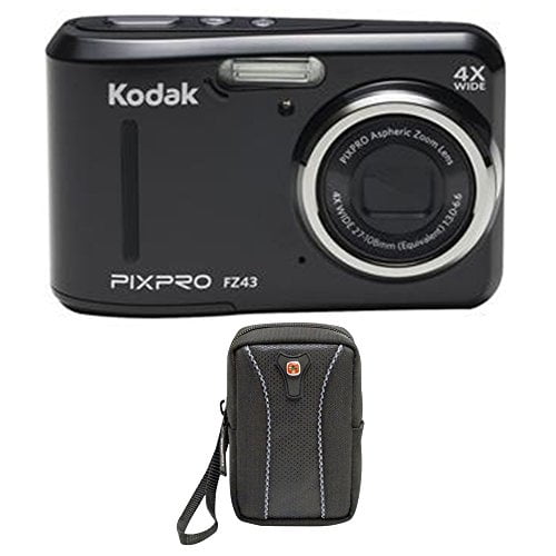 KODAK PIXPRO FZ43 16 MP Digital Camera (Black) with Carrying Case