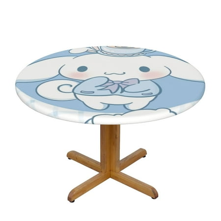 

Cinnamoroll Round Table Cloth，Tablecloth Machine Washable Fabric Polyester Table Cover For Dining Buffet Parties Picnic Events Weddings And Restaurants，48 54 Inch