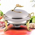 thumbnail image 4 of Chafing Dish Set, Stainless Steel Round Buffet Chafer With Pans And Fuel Holders For Catering Party Wedding Dinner Serving Buffet Warmer[Energy Class A], 4 of 6
