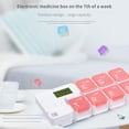thumbnail image 3 of Electronic Pill Organizer Digital Display Moisture-Proof Automatic 7 Days Pill Dispenser Organizer with Reminder Alarm for Vitamins Fish Oil Supplements, 3 of 7