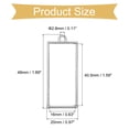 thumbnail image 2 of Uxcell Open Back Bezel Pendants, 50Pack Rectangle Hollow Frame Charm Geometric Blank Trays for Resin (Silver), 2 of 6