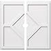 thumbnail image 3 of Ekena Millwork CMP26EY2-02000 26 in. OD x 2 in. ID Square Embry Architectural Grade PVC Contemporary Ceiling Medallion - 2 Piece, 3 of 4