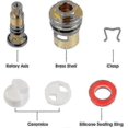 thumbnail image 3 of 2pcs Ceramic Disc Cartridge Universal Brass Faucet Replacement 20 Notches 53mm, 3 of 3