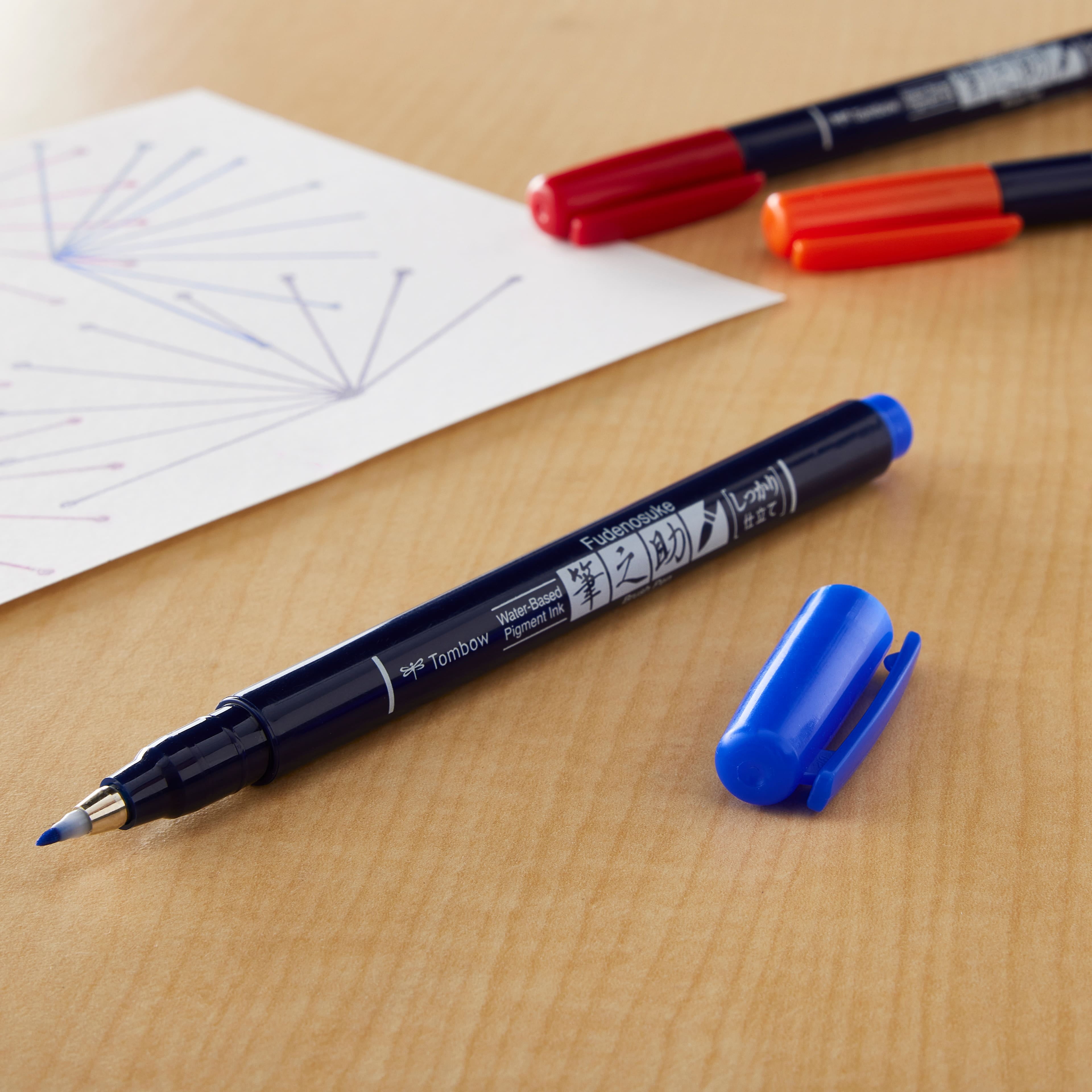 Tombow Fudenosuke Brush Pen - Hard - Blue