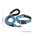 thumbnail image 3 of FastXmas Extended Reflective Dog Leash & Collar Set - 59" Long Lead & Adjustable Neck 11"-15.5" for Small Dogs Outdoor Walking,Blue, 3 of 9