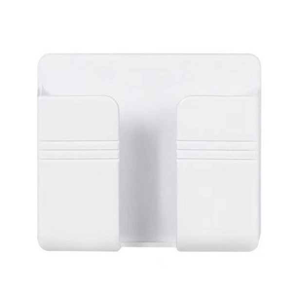 Naiovety Caja de almacenamiento organizadora montada en la pared, 1 unidad, enchufe de teléfono móvil montado en Control remoto, soporte de pared, Almacenamiento y organización del hogar Blanco Naiovety HA006454-01B