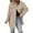Beige, variant on Admvng Womens Fleece Shacket Jacket Lapel Collar Button Down Mid Length Soft Fall Winter Flannel Shirt Coat