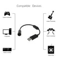 thumbnail image 4 of 2 Pack Replacement Dongle USB Breakaway Cable for Xbox 360 Wired Controllers, Extension Adapter Cable for Xbox 360 (2, 2 Pack Black), 4 of 6