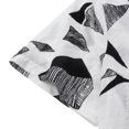 thumbnail image 3 of Mens Shirts Button Up Fashion Casual Geometric Printed Short Sleeve Turn-Down Collar T Shirts for Men White M, 3 of 5