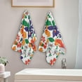 thumbnail image 2 of Coolnut Autumn Orange Floral Dish Towels Kitchen Towel 2 PCS, Fall Flower Hand Towels Ultra Soft and Highly Absorbent,Decorative Fingertip Face Towel for Bathroom Hotel, 28.3"x14.4", 2 of 4