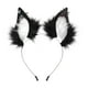 thumbnail image 1 of Diadema con orejas de Halloween, diadema multifuncional para mujeres y niñas, para mascaradas Blanco Negro, 1 of 9