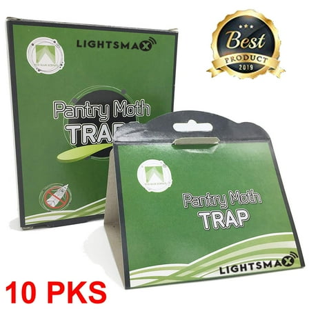 PESTSMAX Effective Moth Traps Against Pantry Moths | Odor-Free & Natural | The Best Defense Against Clothes Moths and Indian Meal Moths Prevention 10 PKS
