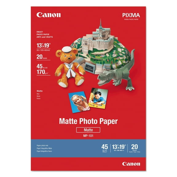Canon® Matte Photo Paper, 13" x 19", White, Pack Of 20 Sheets