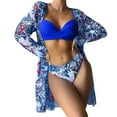 thumbnail image 2 of Daisyyozoid Women's Swimsuit Plus Size Printed Bikini Three-piece Split Suit, 2 of 4